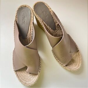 NEW Vince Suraya wedge leather espadrilles Size 9